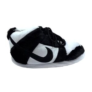 Nike Dunk‎ SB Style Plush Slippers Panda Black One Size Fits Most **Brand New!